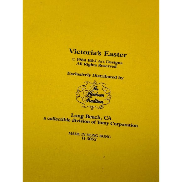 Vintage 1984 The Heirloom Tradition Victoria's Easter Tin Tray Jan Hagara - Picture 10 of 11